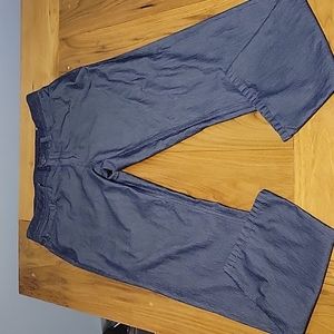 English Laundry Men's 32x32 pinstripe metallic blue tones straight leg p…